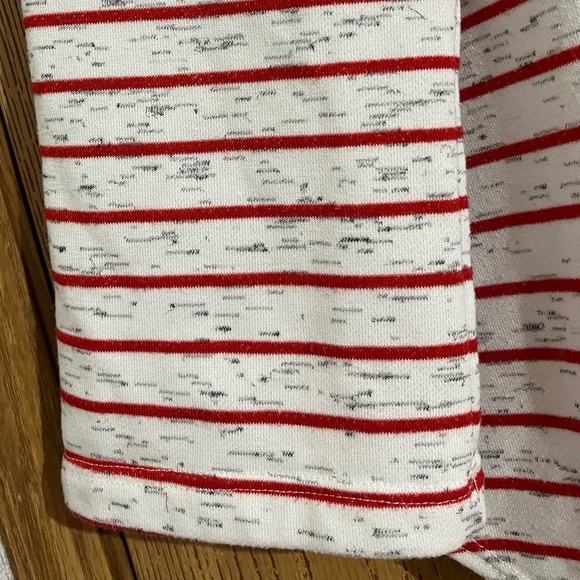 ELLIOT LAUREN Women’s Red White & Gray Nautical Long Sleeve Sweatshirt Sz-L - Picture 3 of 7